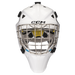 White goalie helmet front