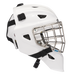 white goalie helmet side
