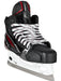 black goalie skate with red details