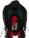 black goalie skate with black and red lining