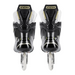black roller hockey skates with white wheels