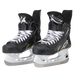 black ccm skates with silver accents 