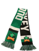 Black green and white scarf with ducks logo