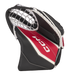 Black and red goalie glove
