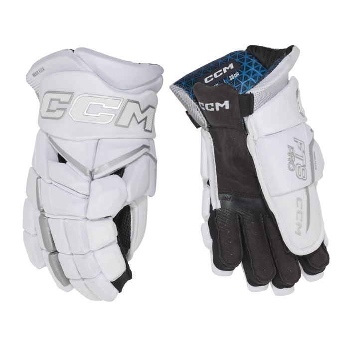CCM Glove Jetspeed FT8 Pro White Jr