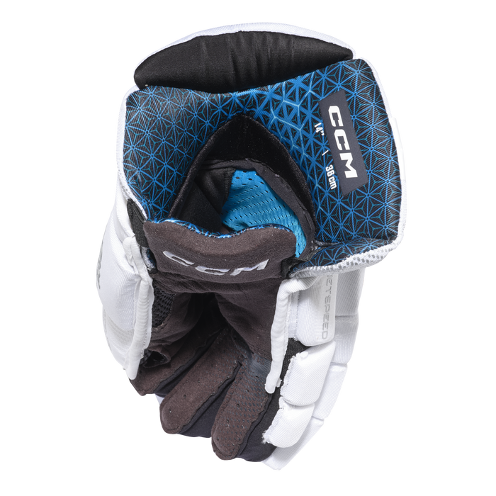 CCM Glove Jetspeed FT8 Pro White Jr