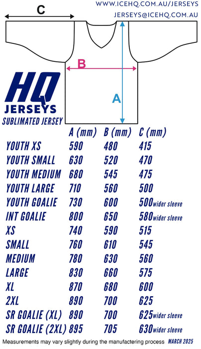 Ccm Reebok Ice Hockey Jersey Size Chart Embroidered Custom Hockey