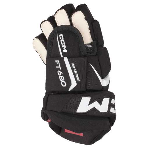 black and white glove