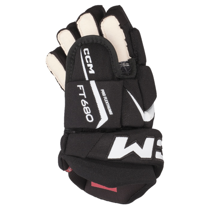 black and white glove