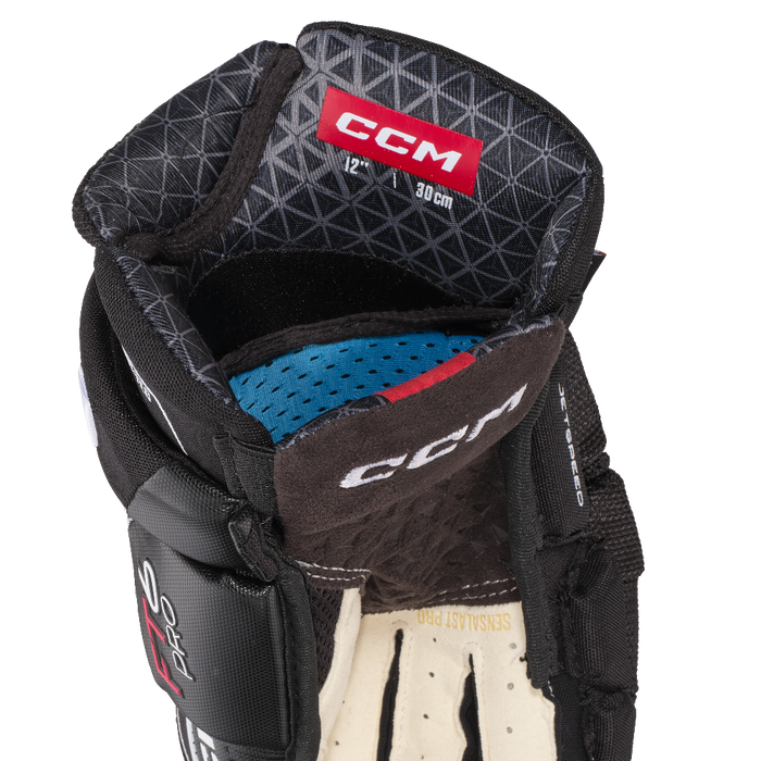 black hockey glove inside