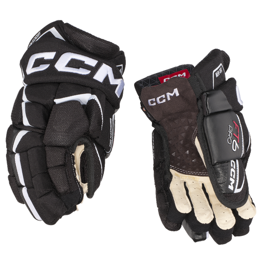 black hockey glove