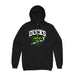 black hoodie with ducks logo