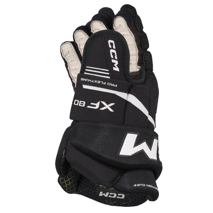 black and white glove