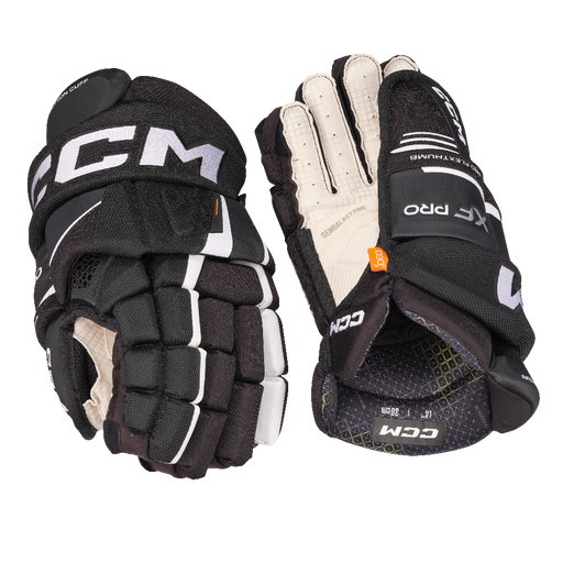 black and white gloves