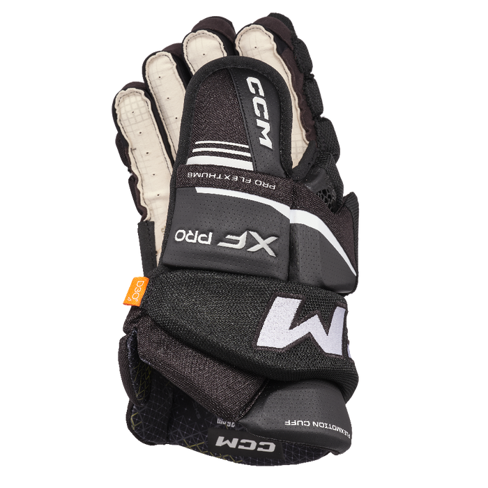 black and white glove