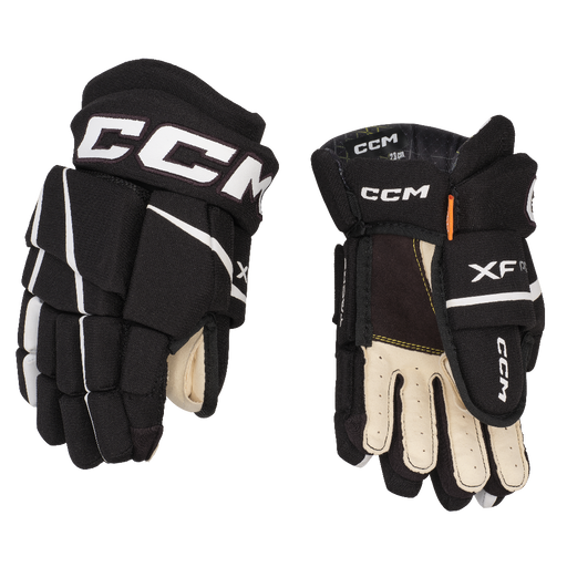 black and white hockey gloves