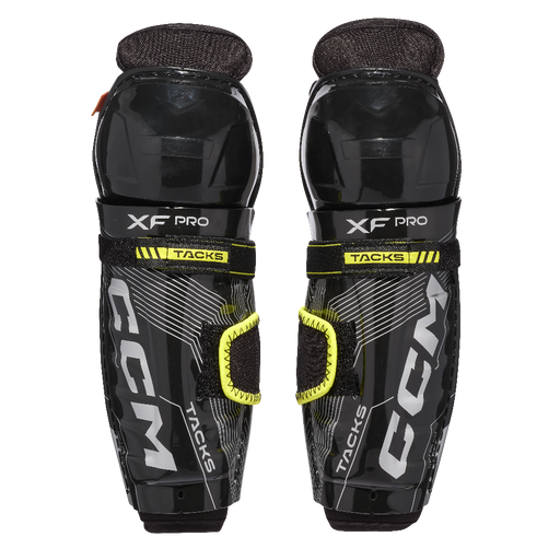 black hockey shin guards