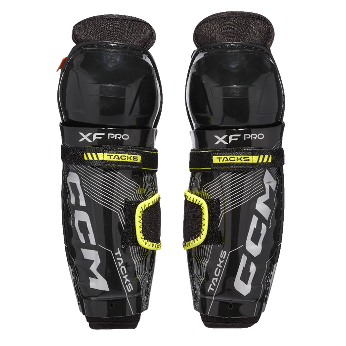 black hockey shin guards