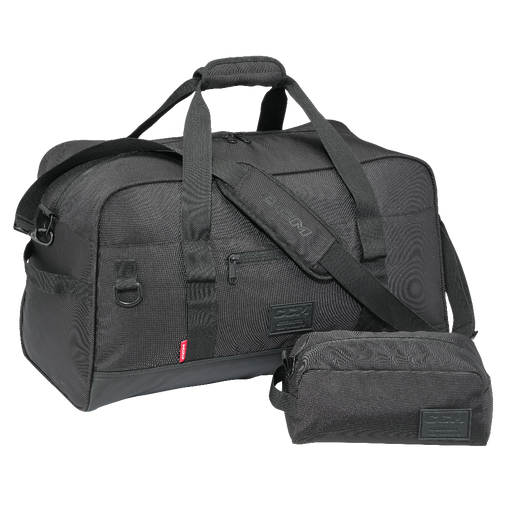 2 black travel bags