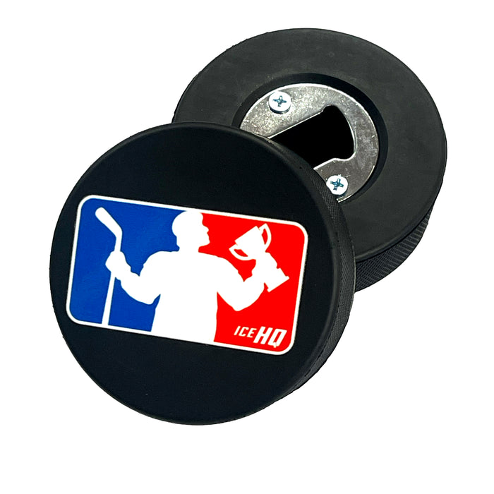 iceHQ Rec League Puck Bottle opener