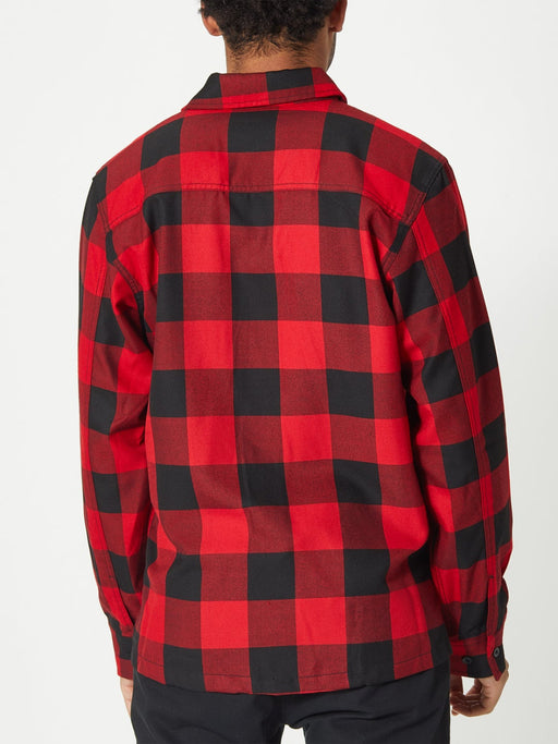 Red and black plaid long sleeve shirt