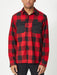 Red and black plaid long sleeve shirt
