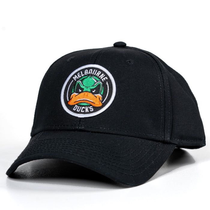 black cap with melbourne ducks logo