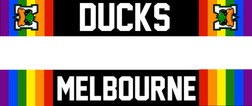 melbourne ducks rainbow pride scarf