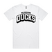 white tshirt with melbourne ducks text