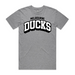 Grey tshirt with melbourne ducks text