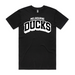 black tshirt with melbourne ducks text